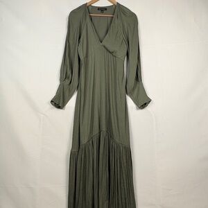 Banana Rep. Long Sleeve Baby doll Y2K Maxi Dress Tiered Sz 8 Boho Cocktail Party